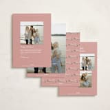 "Ribbonly Frame" - Holiday Photo Mount Cards in Blush by Itsy Belle Studio - Back of Card Options