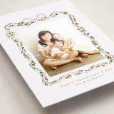 "Ribbonly Frame" - Holiday Photo Mount Cards in Blush by Itsy Belle Studio - Premium Photo Paper Mounted on Card