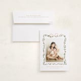 "Ribbonly Frame" - Holiday Photo Mount Cards in Blush by Itsy Belle Studio - Card with Envelope