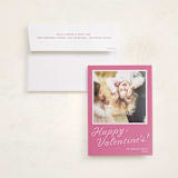 "cotillion" - Holiday Photo Mount Cards in Candy by Megan Davis - Card with Envelope