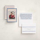 "Festive Embroidery" - Holiday Photo Mount Cards in Wintermint by Teju Reval - Assembled