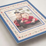 "Festive Embroidery" - Holiday Photo Mount Cards in Wintermint by Teju Reval - Premium Photo Paper Mounted on Card