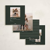 "Fairytale Border" - Holiday Photo Mount Cards in Pine by Erin L. Wilson - Back of Card Options