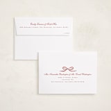 "Laurel Wreath" - Holiday Photo Mount Cards in Holly Berry by Wildfield Paper Co - FREE Recipient Addressing