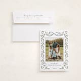 "Laurel Wreath" - Holiday Photo Mount Cards in Juniper by Wildfield Paper Co - Card with Envelope