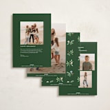 "Bella" - Holiday Photo Mount Cards in Cardinal by Sarah Knight - Back of Card Options
