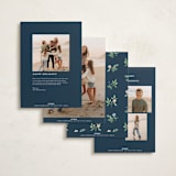 "Bella" - Holiday Photo Mount Cards in Juniper Berry by Sarah Knight - Back of Card Options