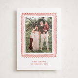 "Hand-drawn ribbon frame" - Holiday Photo Mount Cards in Stocking by Creo Study - Front