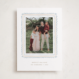"Hand-drawn ribbon frame" - Holiday Photo Mount Cards in Blue Jay by Creo Study - Front
