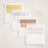 "Hand-drawn ribbon frame" - Holiday Photo Mount Cards in Stocking by Creo Study - Envelope Liner Options