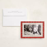 "Christmas Tapestry" - Holiday Photo Mount Cards in Poppy by Ani Somi - Card with Envelope