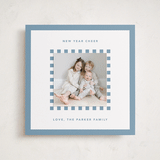 "Checker Frame" - Holiday Photo Mount Cards in Winter by Kelly Watkins - Front