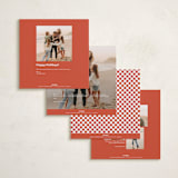 "Checker Frame" - Holiday Photo Mount Cards in Candy Cane by Kelly Watkins - Back of Card Options