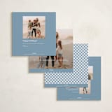 "Checker Frame" - Holiday Photo Mount Cards in Winter by Kelly Watkins - Back of Card Options