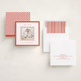 "Checker Frame" - Holiday Photo Mount Cards in Candy Cane by Kelly Watkins - Assembled
