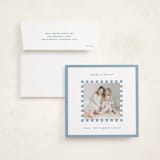 "Checker Frame" - Holiday Photo Mount Cards in Winter by Kelly Watkins - Card with Envelope