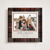 "Tartan Traditions" - Holiday Photo Mount Cards in Maple Leaf by Yaling Hou Suzuki - Front