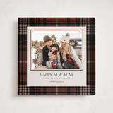 "Tartan Traditions" - Holiday Photo Mount Cards in Maple Leaf by Yaling Hou Suzuki - Front