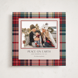 "Tartan Traditions" - Holiday Photo Mount Cards in Holly Berry by Yaling Hou Suzuki - Front