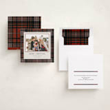 "Tartan Traditions" - Holiday Photo Mount Cards in Maple Leaf by Yaling Hou Suzuki - Assembled