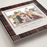 "Tartan Traditions" - Holiday Photo Mount Cards in Maple Leaf by Yaling Hou Suzuki - Premium Photo Paper Mounted on Card