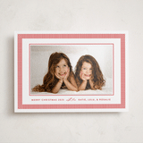 "Viva Stripe" - Holiday Photo Mount Cards in Peppermint by Olivia Raufman - Front
