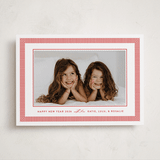 "Viva Stripe" - Holiday Photo Mount Cards in Peppermint by Olivia Raufman - Front