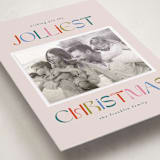 "Jolliest" - Holiday Photo Mount Cards in Gumdrop by Paper Raven Co. - Premium Photo Paper Mounted on Card