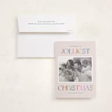 "Jolliest" - Holiday Photo Mount Cards in Gumdrop by Paper Raven Co. - Card with Envelope