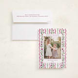 "Vintage ribbon" - Holiday Photo Mount Cards in Sugar Plum by Sarah Knight - Card with Envelope