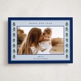 "Cozy Garland" - Holiday Photo Mount Cards in Midnight by Ashley Iwafuchi - Front