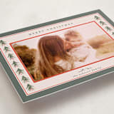"Cozy Garland" - Holiday Photo Mount Cards in Wreath by Ashley Iwafuchi - Premium Photo Paper Mounted on Card