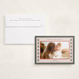 "Cozy Garland" - Holiday Photo Mount Cards in Wreath by Ashley Iwafuchi - Card with Envelope
