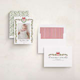 "Bows & Ribbon" - Holiday Photo Mount Cards in Candy Cane by Susan Moyal - Assembled