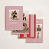 "Retro Block" - Holiday Photo Mount Cards in Cherry by Erin Hodges - Back of Card Options