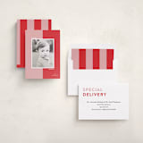 "Retro Block" - Holiday Photo Mount Cards in Cherry by Erin Hodges - Assembled