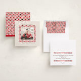 "Checkerboard" - Holiday Photo Mount Cards in Pomegranate by Alethea and Ruth - Assembled