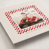 "Checkerboard" - Holiday Photo Mount Cards in Pomegranate by Alethea and Ruth - Premium Photo Paper Mounted on Card