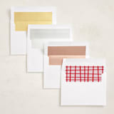 "Joyful Merry Bright" - Holiday Photo Mount Cards in Blush by AK Graphics - Envelope Liner Options