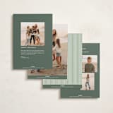 "Trendy classic" - Holiday Photo Mount Cards in Wreath by Creo Study - Back of Card Options
