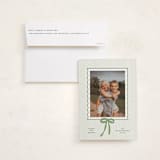 "Trendy classic" - Holiday Photo Mount Cards in Wreath by Creo Study - Card with Envelope