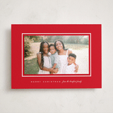 "Devon" - Holiday Photo Mount Cards in Poinsettia by Amy Kross - Front