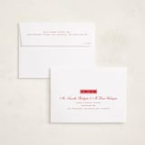 "Devon" - Holiday Photo Mount Cards in Poinsettia by Amy Kross - FREE Recipient Addressing