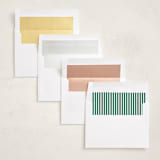 "Devon" - Holiday Photo Mount Cards in Poinsettia by Amy Kross - Envelope Liner Options