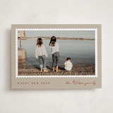 "Stamped" - Holiday Photo Mount Cards in Sand by Maja Cunningham - Front