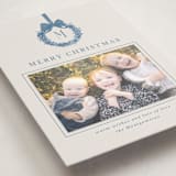 "Winter Monogram" - Holiday Photo Mount Cards in Blue Joy by Petra Kern - Premium Photo Paper Mounted on Card