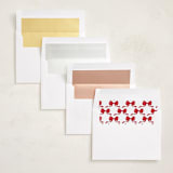 "Winter Monogram" - Holiday Photo Mount Cards in Wreath by Petra Kern - Envelope Liner Options