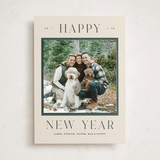 "Merry Christmas Type" - Holiday Photo Mount Cards in Pine by Pixel and Hank - Front
