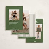 "Glide" - Holiday Photo Mount Cards in Pine Needle by Everett Paper Goods - Back of Card Options