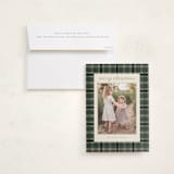 "Traditional Plaid" - Holiday Photo Mount Cards in Forest by Baumbirdy - Card with Envelope